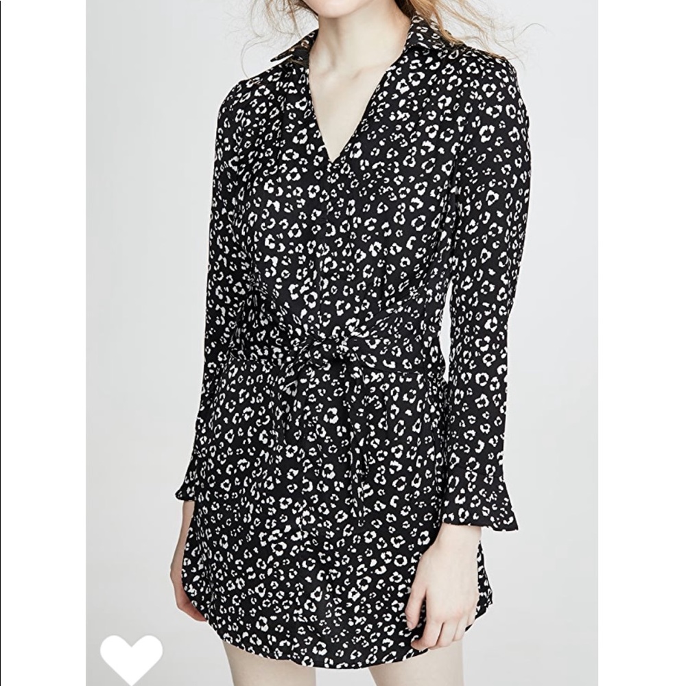 Leopard Print Long Sleeve BB Dakota Shift Dress